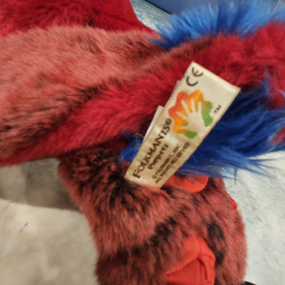 Folkmanis Red Macaw Parrot Bird Hand‎ Puppet Plush 12" Realistic Stuffed Animal - Picture 6 of 7